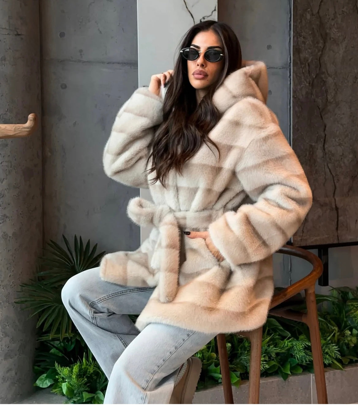 PLUMM | Abrigo de piel sintética forrado, fabricado en Italia