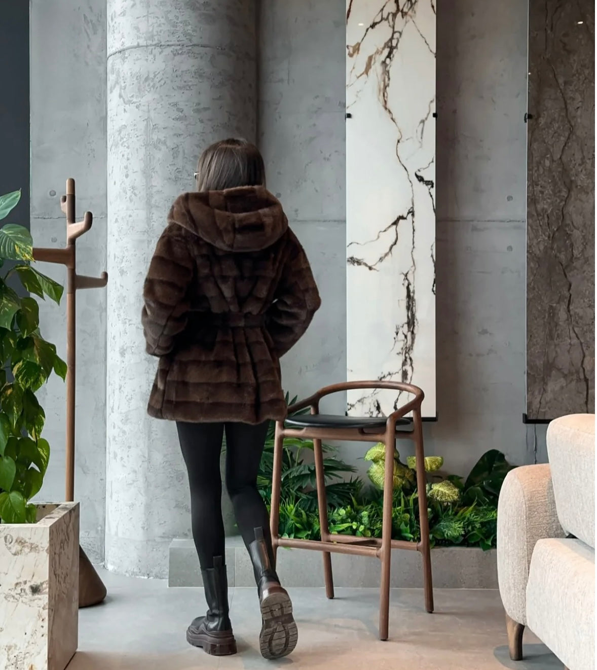 PLUMM | Abrigo de piel sintética forrado, fabricado en Italia