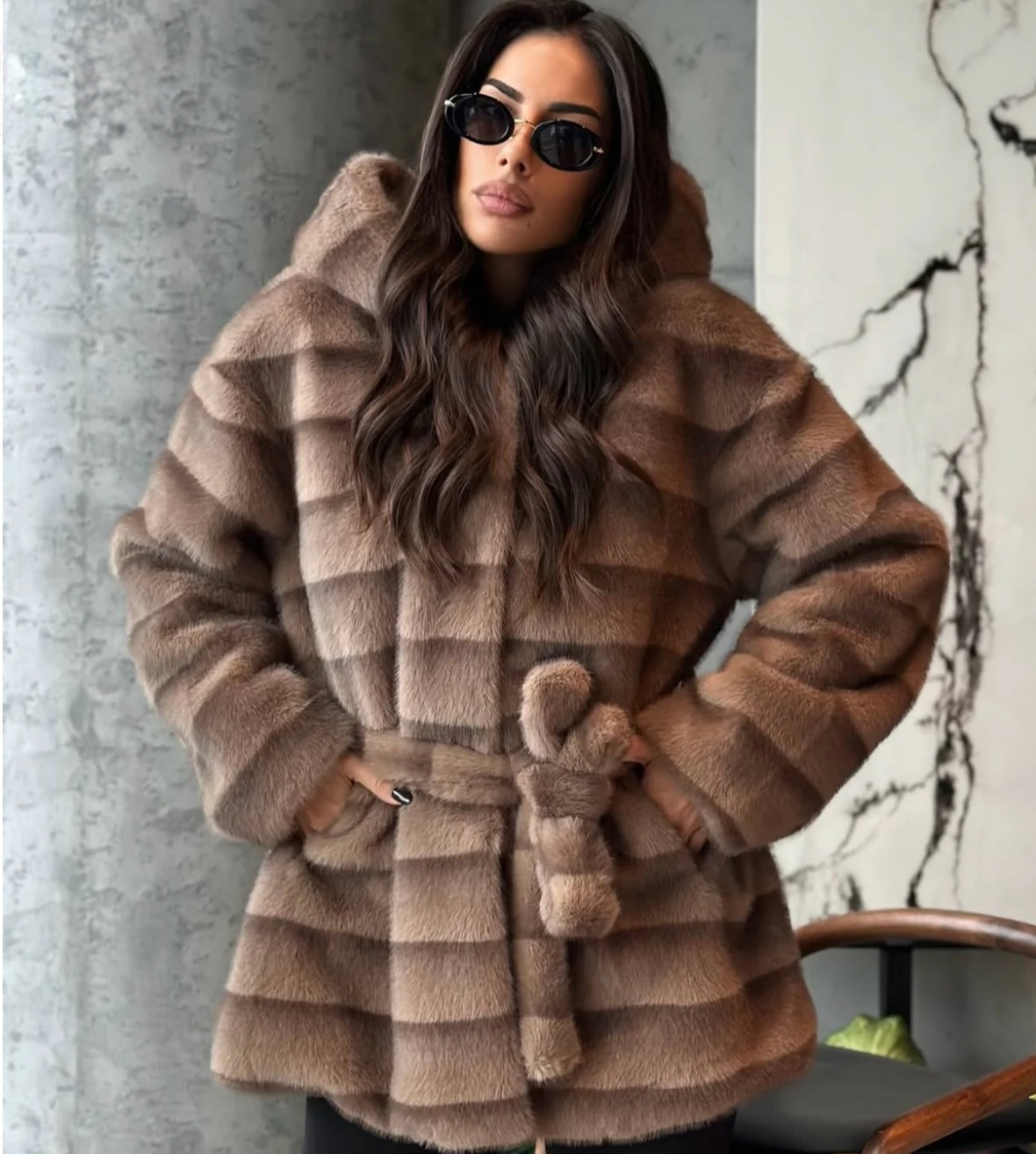 PLUMM | Abrigo de piel sintética forrado, fabricado en Italia