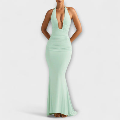 LUISA / VESTIDO LARGO CON ESCOTE